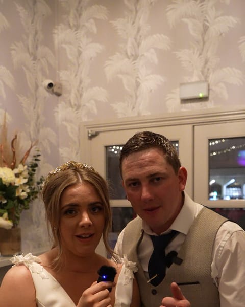 A bride and groom at the Four Seasons Hotel, Monaghan